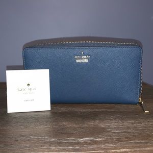 Kate Spade Full Sized Navy Blue Wallet